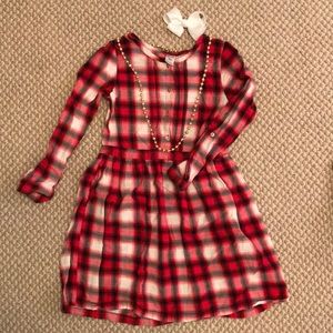 Carter’s girl flannel long sleeve dress 6x